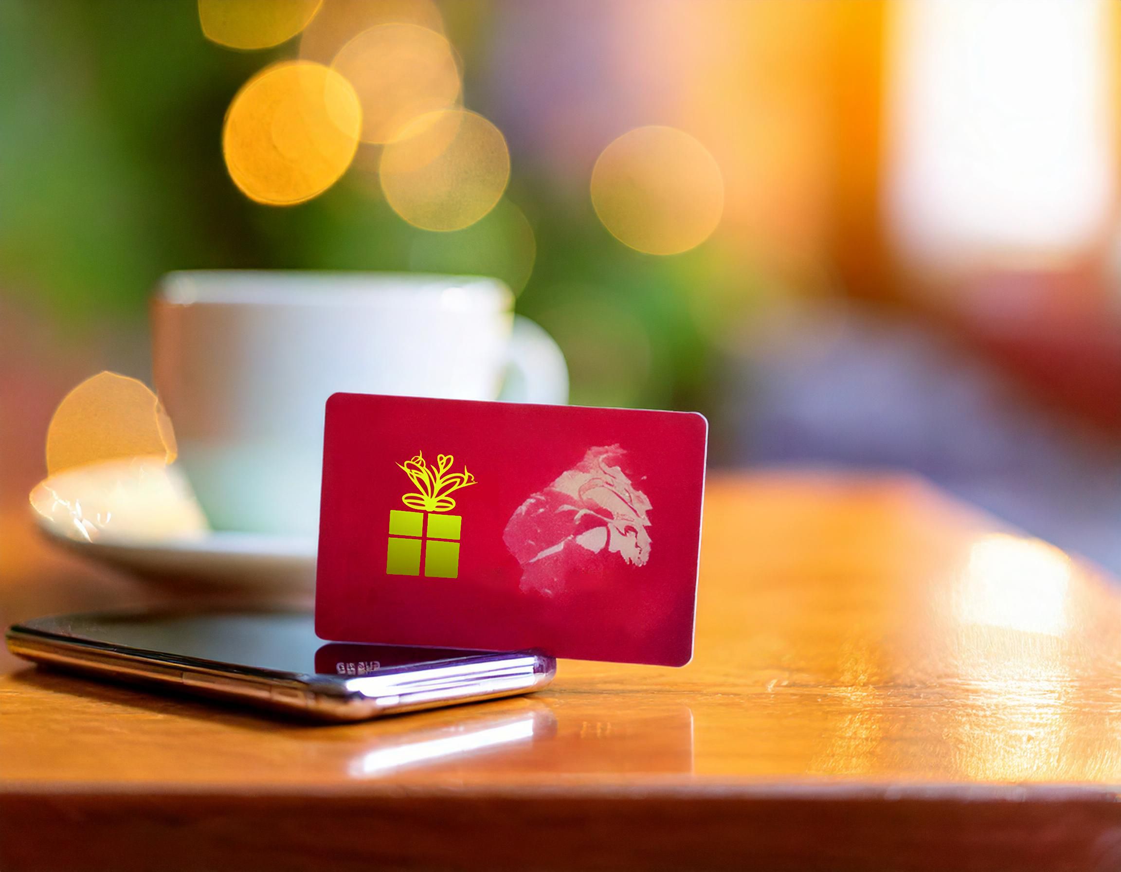 Firefly Amazon giftcard in focus on table beside phone relaxation mood... Natural lighting with mute.jpg