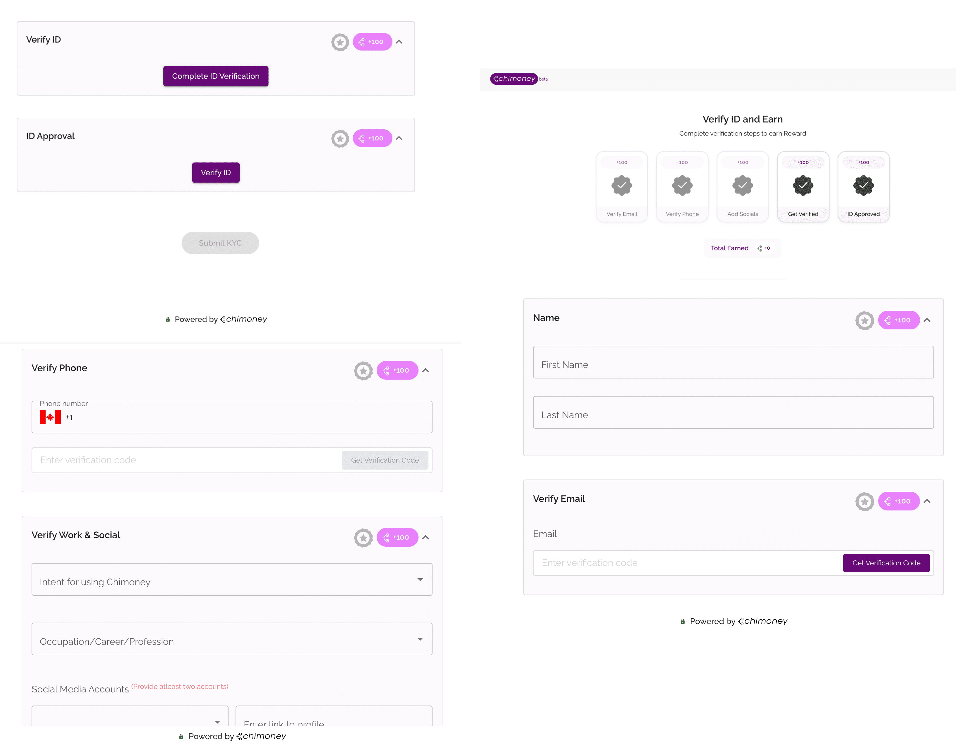 Chimoney KYC process